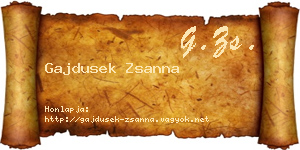 Gajdusek Zsanna névjegykártya